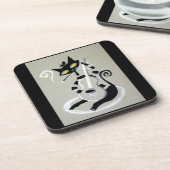 Hüftkatze Getränkeuntersetzer (Linke Seite)