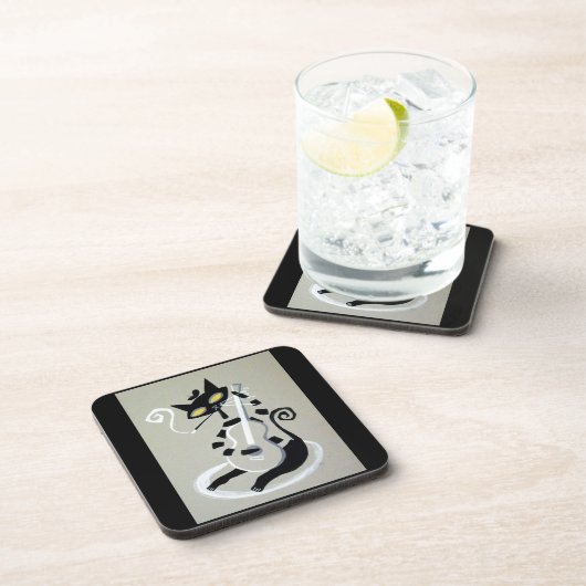 Hüftkatze Getränkeuntersetzer (Rechte Seite)