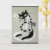 Hüftkatze Karte (Gelbe Blume)