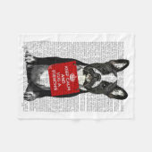 Hug a Frenchie Fleecedecke (Vorderseite (Horizontal))