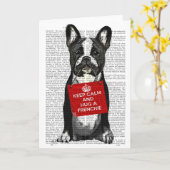Hug a Frenchie Karte (Gelbe Blume)