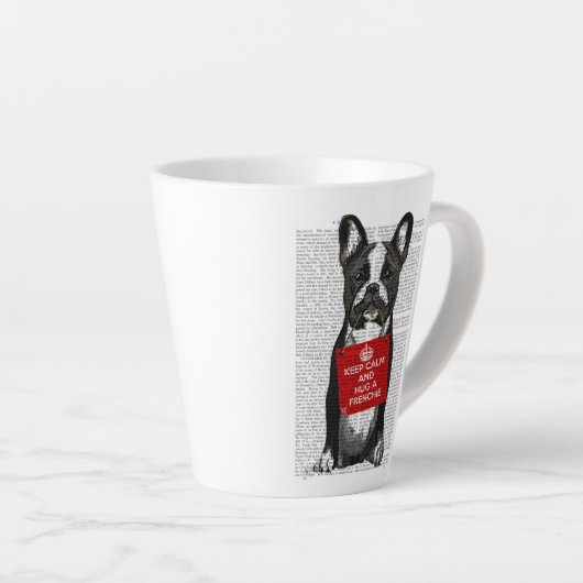 Hug a Frenchie Milchtasse (Rechte Ecke)