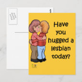 Hug A Lesbian Postkarte (Vorne/Hinten)
