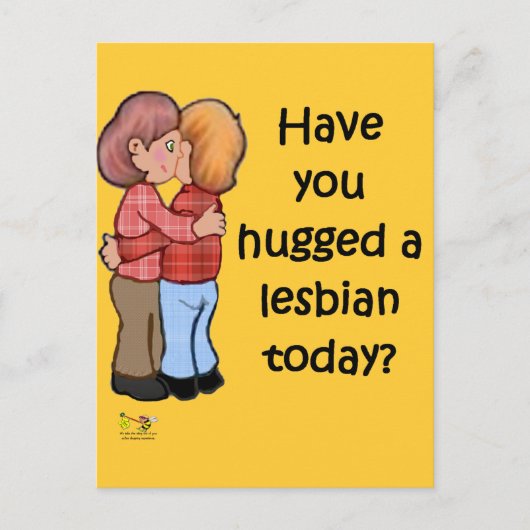 Hug A Lesbian Postkarte (Vorderseite)