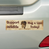 HUG A LION Funny Wildlife Support Autoaufkleber (Auf Auto)