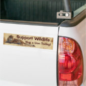 HUG A LION Wildlife Support Autoaufkleber (Auf Lkw)