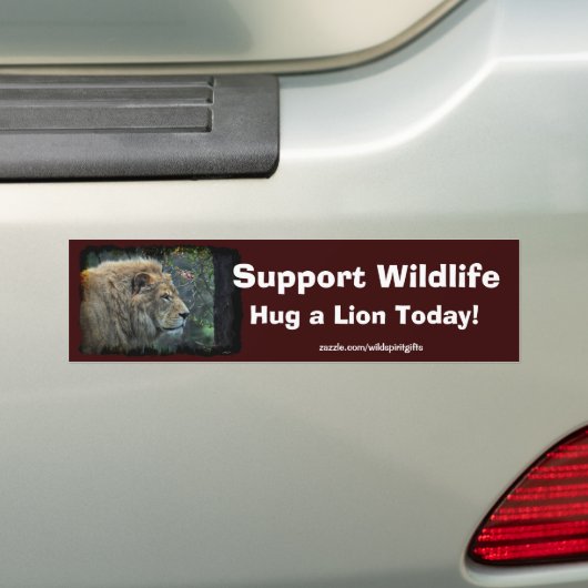 HUG A LION Wildlife-Supporter Fun Autoaufkleber (Auf Auto)