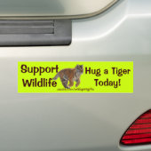 HUG A TIGER Wildlife Support Funny Autoaufkleber (Auf Auto)