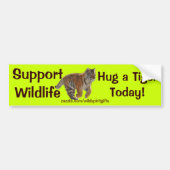 HUG A TIGER Wildlife Support Funny Autoaufkleber (Vorne)