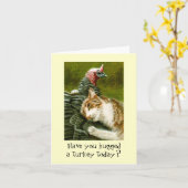 Hug a Turkey Thanksgiving Day Note Card Karte (Gelbe Blume)