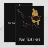 Hug Cats Card Feiertagskarte (Vorne/Hinten)