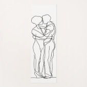 Hug Couple Line Art Yogamatte (Vorderseite)