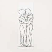 Hug Couple Line Art Yogamatte (Rückseite)