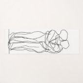 Hug Couple Line Art Yogamatte (Vorderseite (Horizontal))