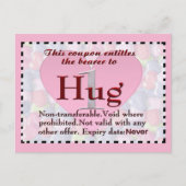 Hug Coupon Postkarte (Vorderseite)
