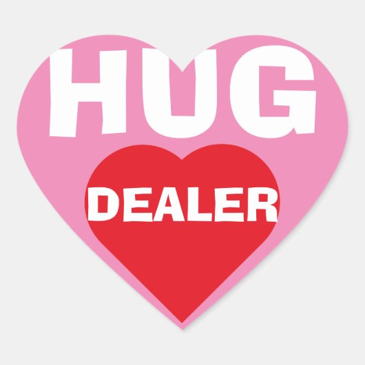 Hug Dealer Herz-Aufkleber (Vorderseite)