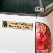 HUG EIN BEAR Wildlife Support Funny Autoaufkleber (Auf Lkw)