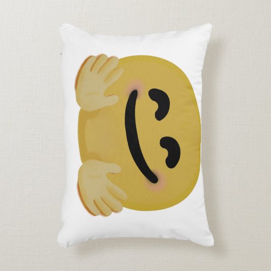 "Hug Emoji" Dekokissen (Vorderseite(Vertikal))