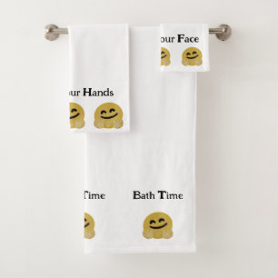 Hug Emoji Handtuch-Set Badhandtuch Set