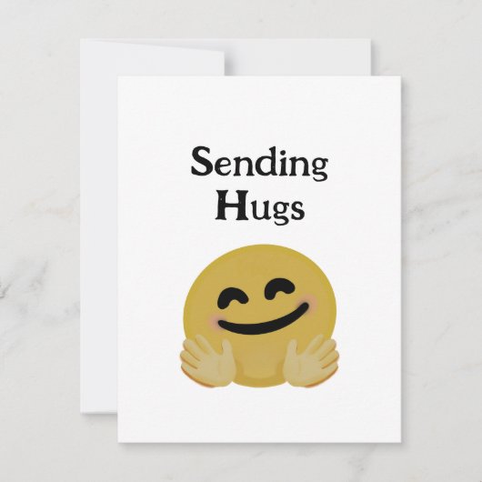"Hug Emoji" Mitteilungskarte (Vorderseite)