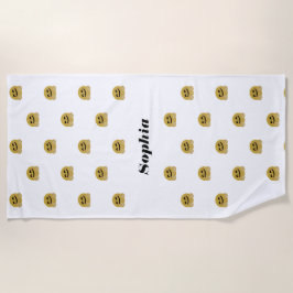 "Hug Emoji" Personalisiert Strandtuch