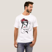 Hug-Händler Rosie The Riveter Button Up T-Shirt (Vorne ganz)
