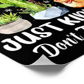 Hug Just Kidding Dont Touch Me Funny Cactus Christ Poster (Ecke)