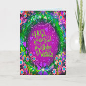 Hug Kisses Birthday wünscht Hübsche Floral Karte (Vorderseite)