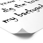 Hug Leute, die ich hasse lustiges Poster (Ecke)