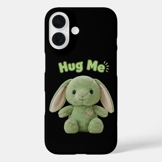 Hug Me Bunny iPhone 16 Case (Rückseite)