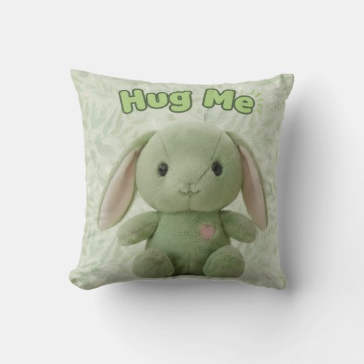 Hug Me Bunny Throw Pillow Kissen (Vorderseite)