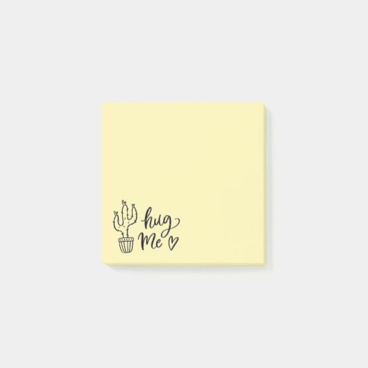 Hug Me Cactus Post-it Notes Klebezettel (Vorderseite)