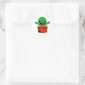 Hug Me - Cactus Runder Aufkleber (Tasche)