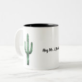 Hug Me Cactus Tasse - Funny & Bold Design (Vorderseite Links)