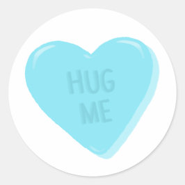 "Hug Me" Candy Conversation Heart Sticker