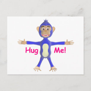 Hug Me Chimp Postkarte