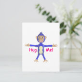 Hug Me Chimp Postkarte (Stehend Vorderseite)