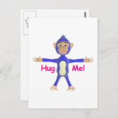 Hug Me Chimp Postkarte (Vorne/Hinten)