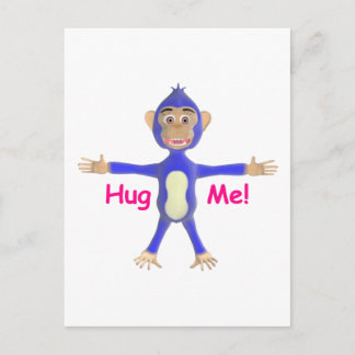 Hug Me Chimp Postkarte