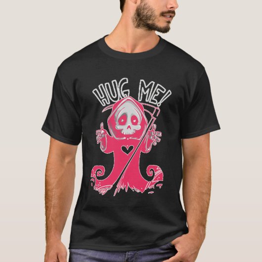Hug Me Pink Grimreaper T-Shirt (Vorderseite)