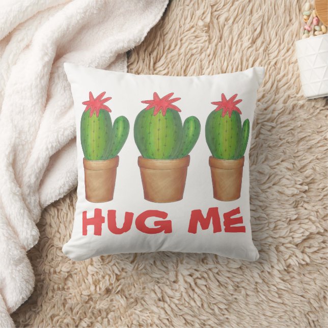 HUG ME Prickly Green Cactus Cacti Blume Pot Kissen (Decke)