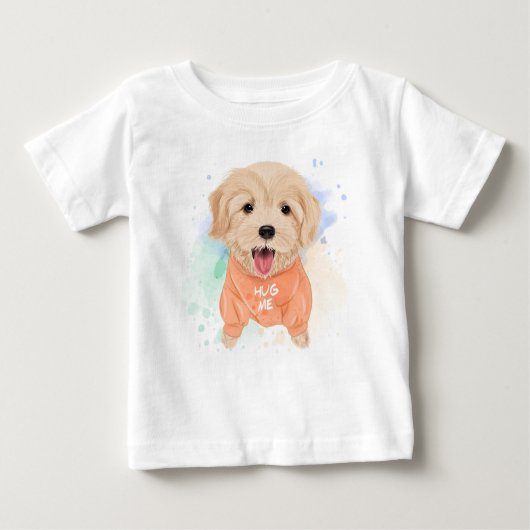Hug Me Puppy Baby T - Shirt (Vorderseite)