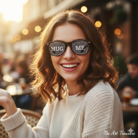 HUG ME Retro Shades / Fun Party Sonnenbrille