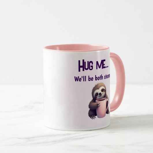 Hug Me Sloth Tasse - Gemütlicher und dampfender Sp (VorderseiteRechts)