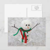Hug Me Snowman Postkarte (Vorne/Hinten)