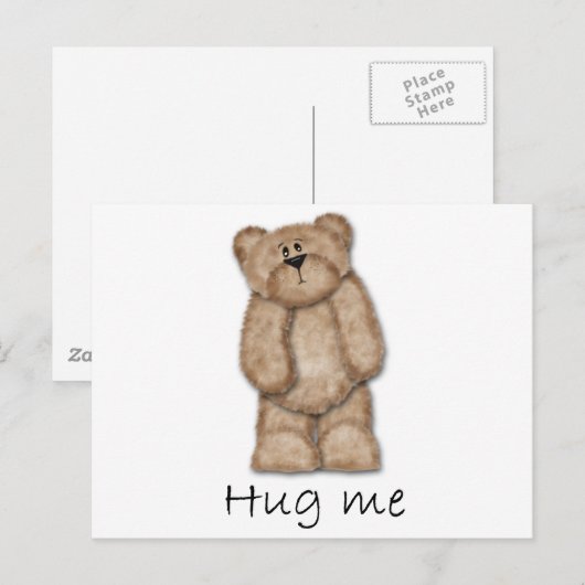 Hug Me Teddy Bear Postkarte (Vorne/Hinten)