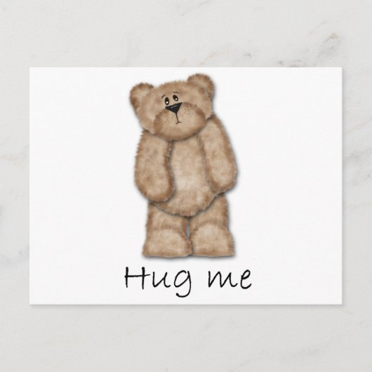 Hug Me Teddy Bear Postkarte (Vorderseite)