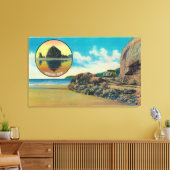 Hug Point in Cannon Beach und Haystack Rock Leinwanddruck (Insitu (Wohnzimmer))