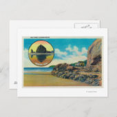 Hug Point in Cannon Beach und Haystack Rock Postkarte (Vorne/Hinten)