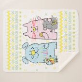 Hug Sameach Sherpa Hanukkah Blanket/Mittel Sherpadecke (Vorderseite (Horizontal))